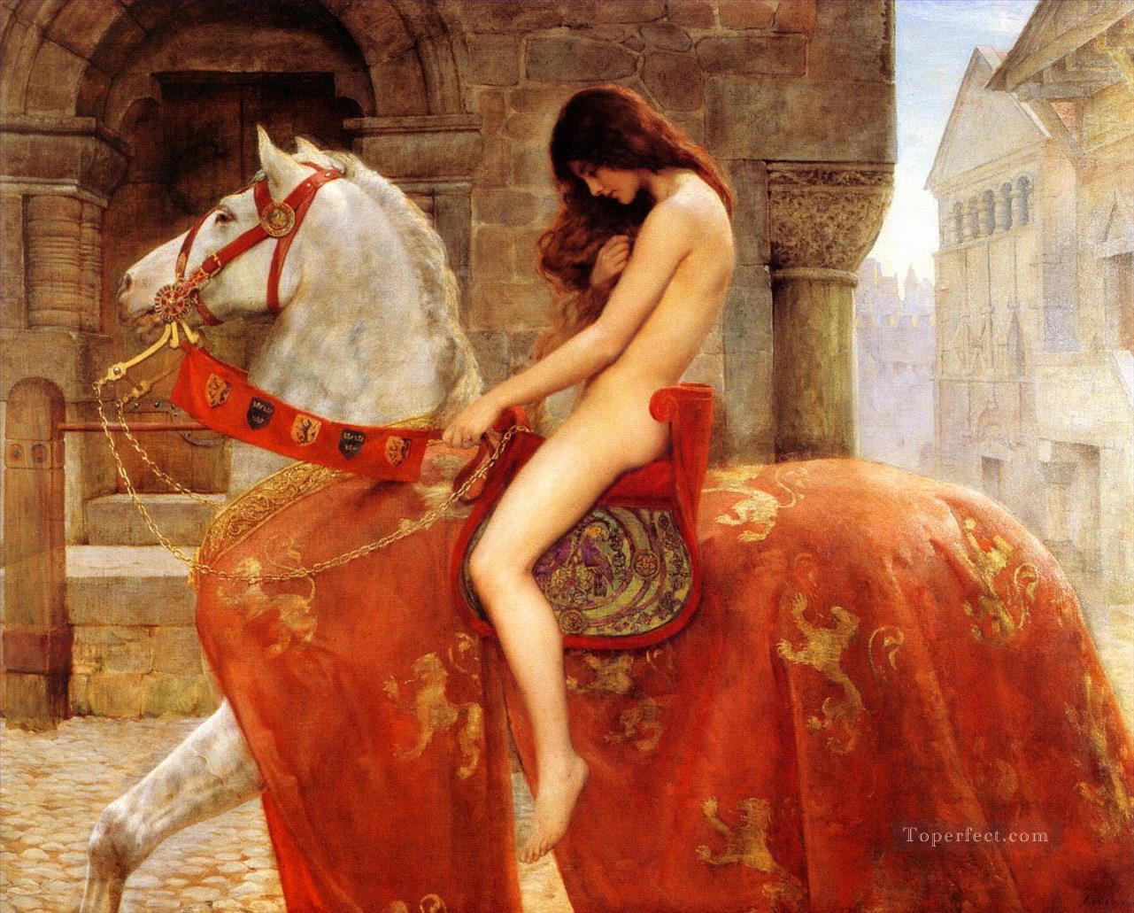 Lady Godiva John Collier Classical Nude Oil Paintings
